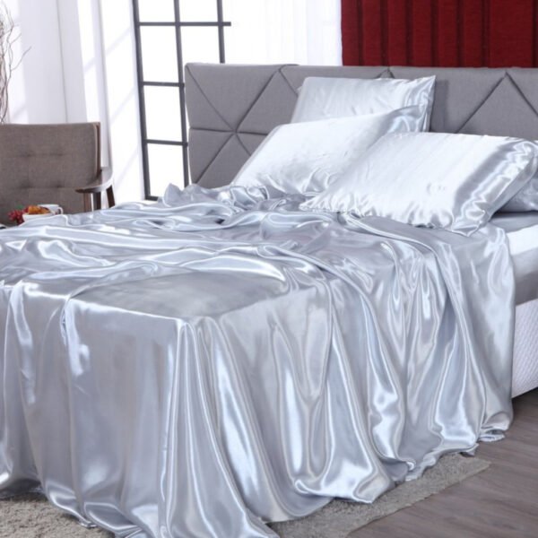 Jogo De Cama Casal Queen King Size 04 Peças Cetim Charmousse Brilho