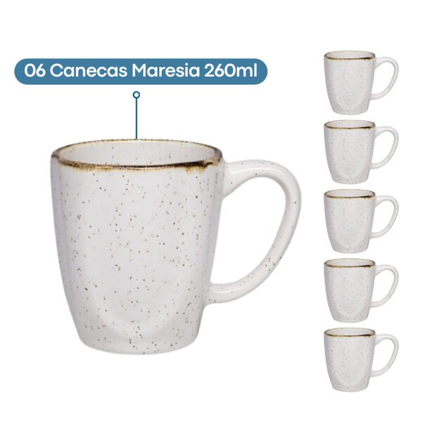 Jogo 6 Canecas Café Chá Ryo Maresia 260ml Oxford Porcelanas