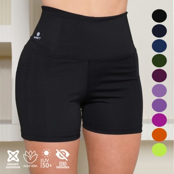 SHORT POLIAMIDA SEM BOLSO ZERO TRANSPARÊNCIA.