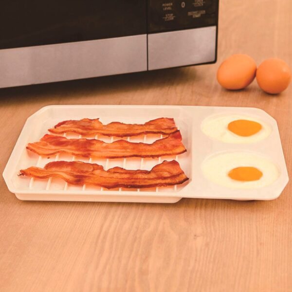 Bandeja de Microondas Para Ovo Bacon Pratico e Rapido