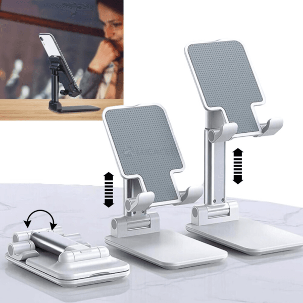 Suporte Para Celular E Tablet Ajustável Apoio Mesa