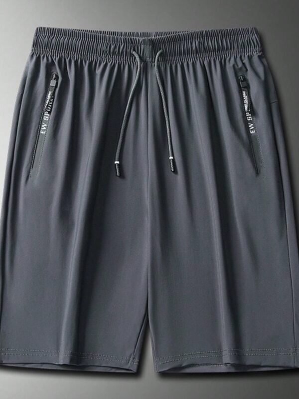 Shorts de Tactel Estilo Namorado, Shorts Elásticos Masculinos Academia Ms2306#