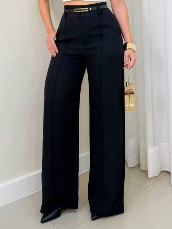 Calça Feminina Alfaiataria com cinto tendencia verão 2025