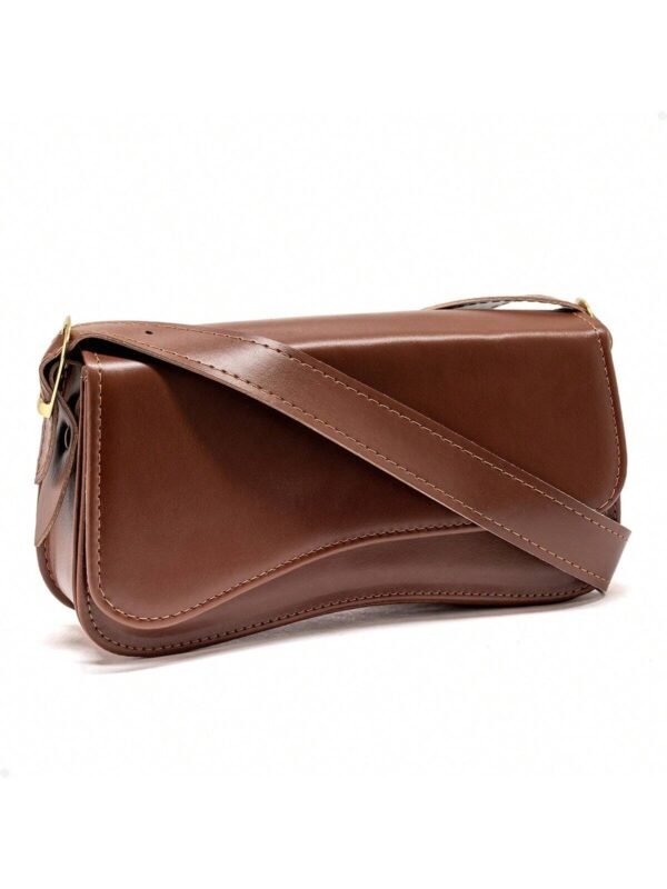 Bolsa Feminina Baguete de Ombro  Minimalista Boho Chic Aba Irregular