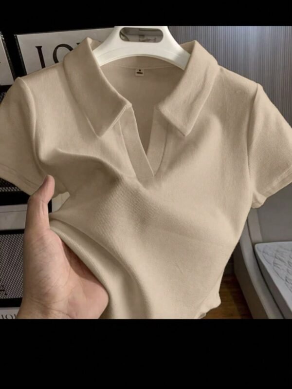 Camisa polo Feminina Manga curta Algodao