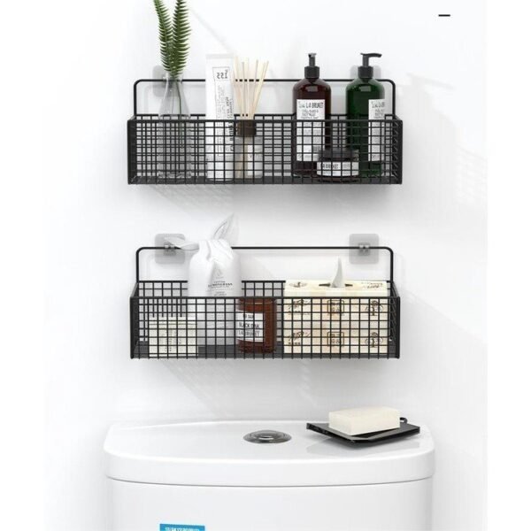 Suporte Organizador de canto Prateleira de banheiro shampoo suporte adesivo para parede para cozinha e banheiro Multiuso À prova de ferrugem