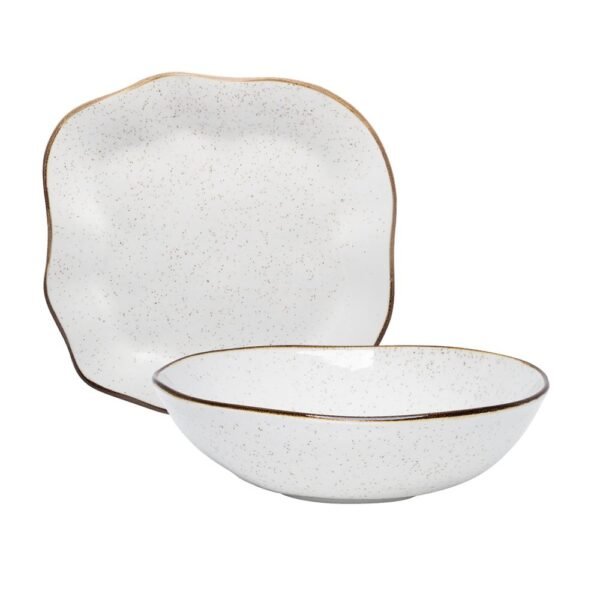 Conjunto Travessa Saladeira Baixelas Para Servir Ryo Maresia Areia Oxford Porcelanas