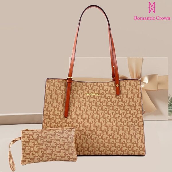 Bolsa de Ombro Feminina Tote Grande para Notebook Couro Impermeável Estilo Business Casual Presente Executivo Trabalho