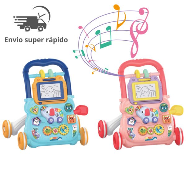 Andador Didático Bebê Musical Empurrador Quadro Magico Baby Guta