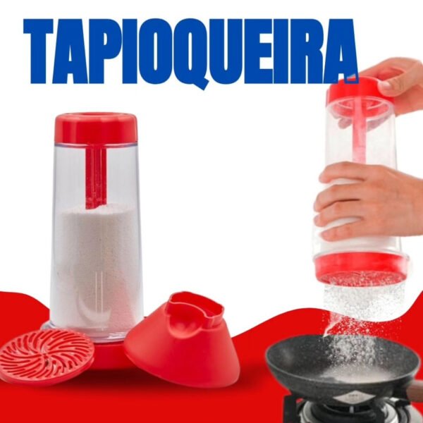 Tapioqueira Peneira Polvilhador - Armazena Tapioca Beiju Tapioca Farinha Cozinha Utensilio