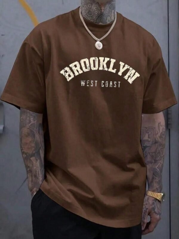 Camisa Masculina Brooklyn Blusa Algodao Camiseta Importada Malha Premium