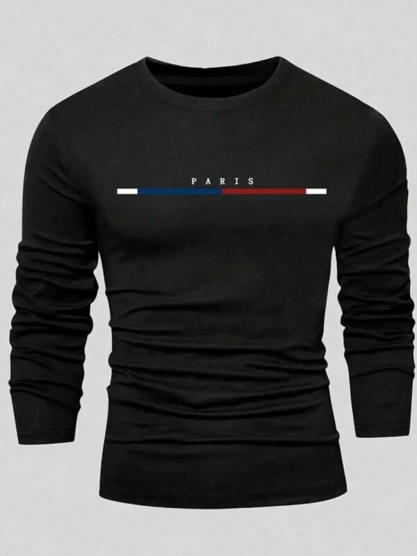Camiseta Manga Longa Masculina Paris Listra Blusa de Frio