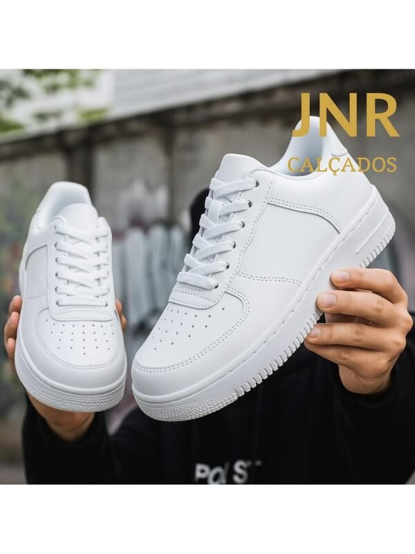 Tenis Masculino Trabalho Dia a Dia Couro Basico Neutro 34 Ao 43    Casual  Roupas Casual  Negócios    Acolchoado      Escritório  Ar livre  Festa