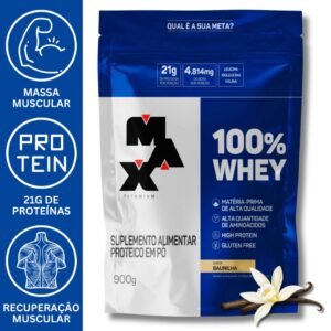 100% WHEY 900G REFIL - MAX TITANIUM