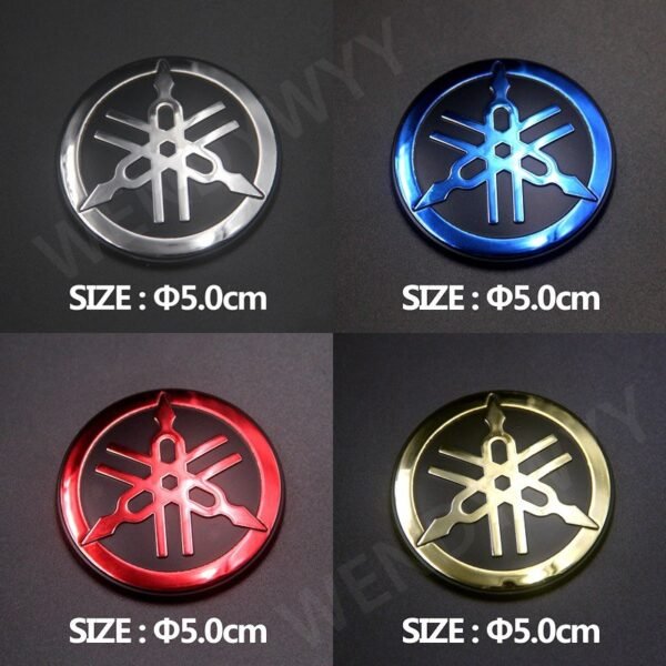 1 Pcs 50mm 3D Levantadas Motocicleta Decalque Do Emblema Tanque Etiqueta Rodada ABS Para YAMAHA (Em Estoque)