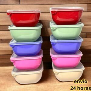 10 potes quadrado organizador de alimentos com tampa color  marmita vasilha tapoer