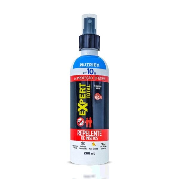 Spray Repelente de Insetos Expert Total Family 10 Horas Deet 200ml Nutriex Profissional