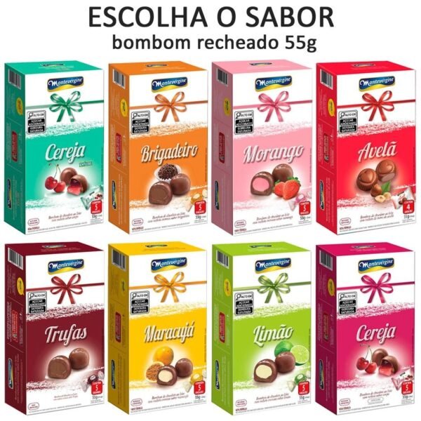 Trufa Bombom Recheado Ideal Para Presentear Escolha o Sabor 55g - Montevérgine