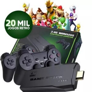 Video Game Stick 4k 20mil Jogos Retro 2 Controles Sem Fio Console Portatil Original Envio Imediato