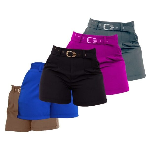 Short alfaiataria Com Cinto Forrado - Alfaiataria Feminino _ Short Alfaiataria Feminino!