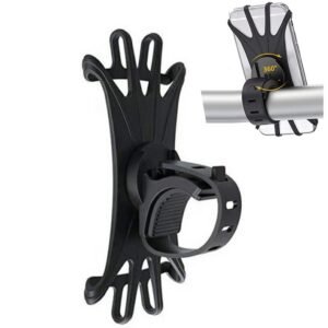 (Adequado Para Telefones Celulares De 5 A 6.5 Polegadas) 1 Peça Suporte De Telefone De Bicicleta De Silicone Giratório 3