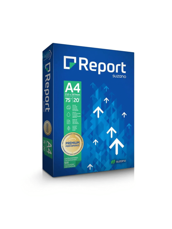 Papel Sulfite A4 Report Premium 500 Folhas Brancas 75G 210x297mm