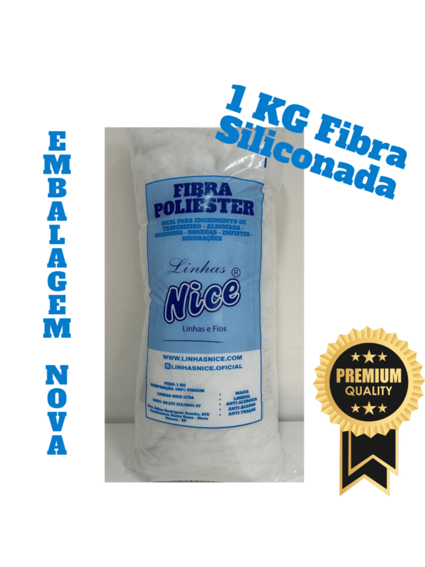 NICE LINES 1KG Fibra Importada Antialérgica - ENVIO IMEDIATO - P/ Enchimento de Travesseiros e Almofadas