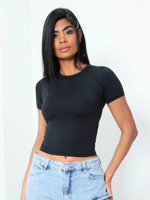 BabyTee Feminina - Babe Tee - Baby Tee - Blusa Slim Fit Manga Curta