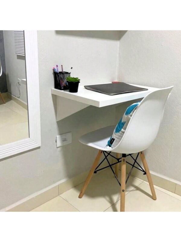 Mesa Decorativa Suspensa Para Escritório Notebook Home Office Mesa De Estudo 100% Mdf Fácil Instalação
