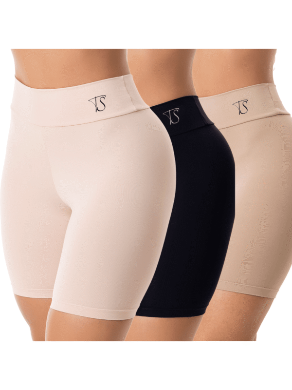 KIT 2 Short Segunda Pele Cos Alto Duplo Bermuda Anagua Modelador Lingerie