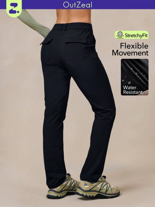 OutZeal Calça de Trilha Feminina com Ajuste Slim, Elástica, À Prova d'Água, com Múltiplos Bolsos, Resistente a Rasgos, Ideal para Primavera