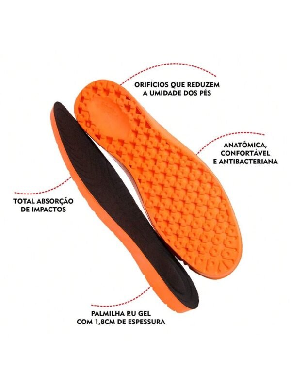 Palmilha de Gel Macia Confortável Masculina e Feminina Tênis Bota Sapato