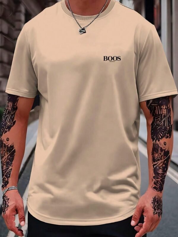 Camiseta Masculina BOS Camisa Malha Premium Blusa Importada Algodao Premium