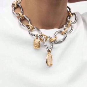 1 Peça Colar de Moda Feminino de Liga com Desenho de Emblema, Fecho Geométrico de Anel-O, Versátil e Casual