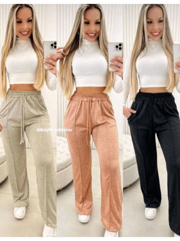 Calça Feminina Lanzinha Moda Inverno Pantalona