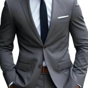 Terno Slim Masculino Traje Social De Inverno (Calça E Blazer) - Pronta entrega