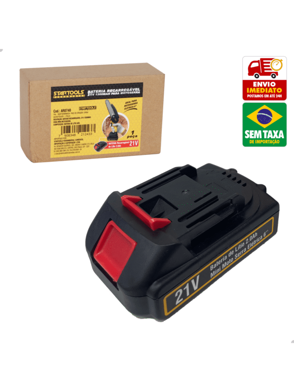 Bateria Recarregavel Bivolt 21V 1300MAH Mini Motosserra Startools AR0740