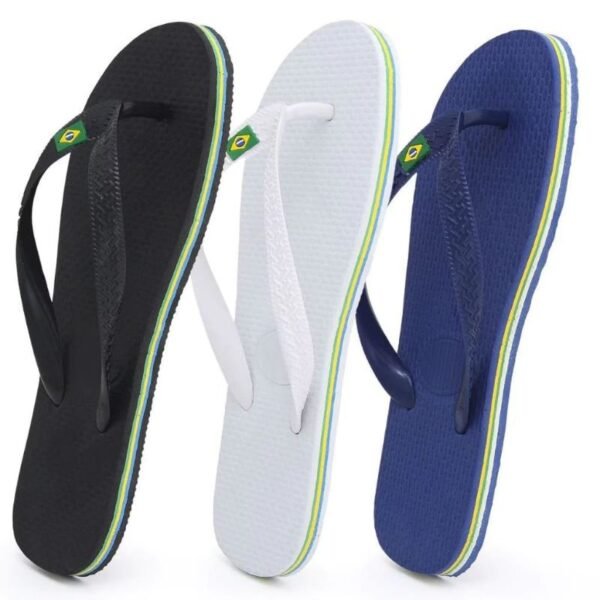 KIT 2 PARES CHINELO LISO COM BANDEIRINHA