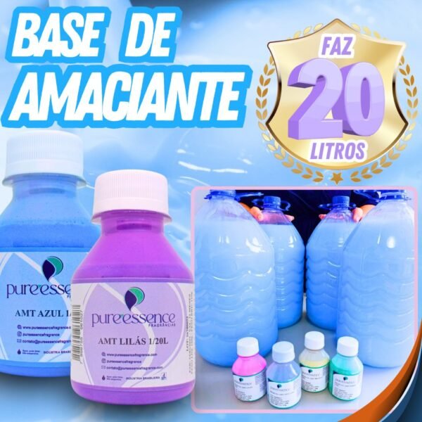 Base Amaciante concentrada faz 20 litros perfumada tipo BQ DOWNY BQ SONHO AMÊNDOAS E SOFT