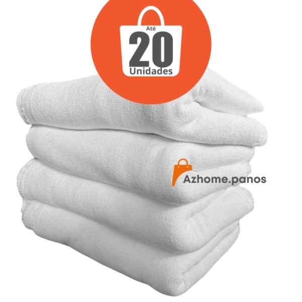 Pano de chão grande Alvejado Branco saco duplo 100% Algodão