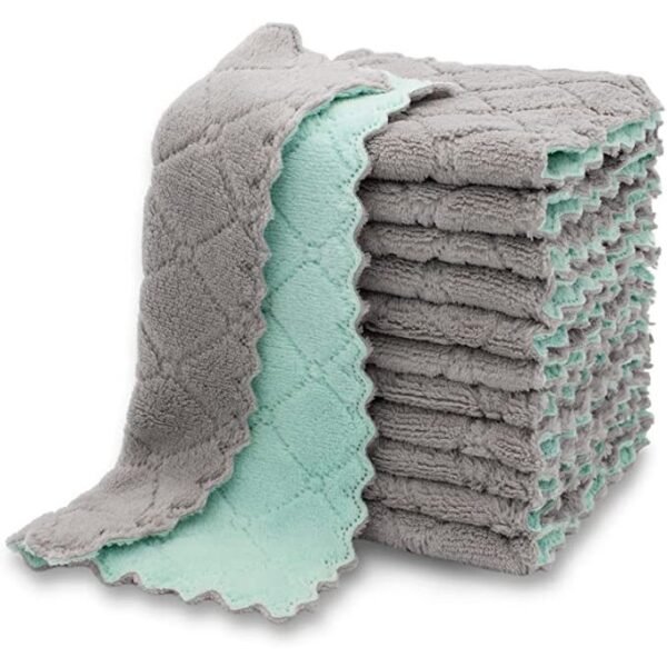 10 Peças Pano De Limpeza Alta Qualidade Pano Super Absorvente Microfibra Para Toalha De Limpeza Limpar De Cozinha