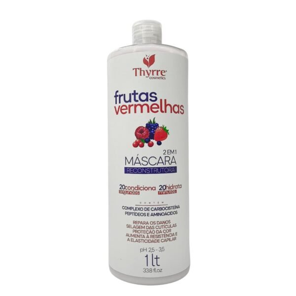 Mascara Frutas Vermelhas 1L Reconstrução Tratamento Avançado Condicionante 2em1 Thyrre Cosmetics