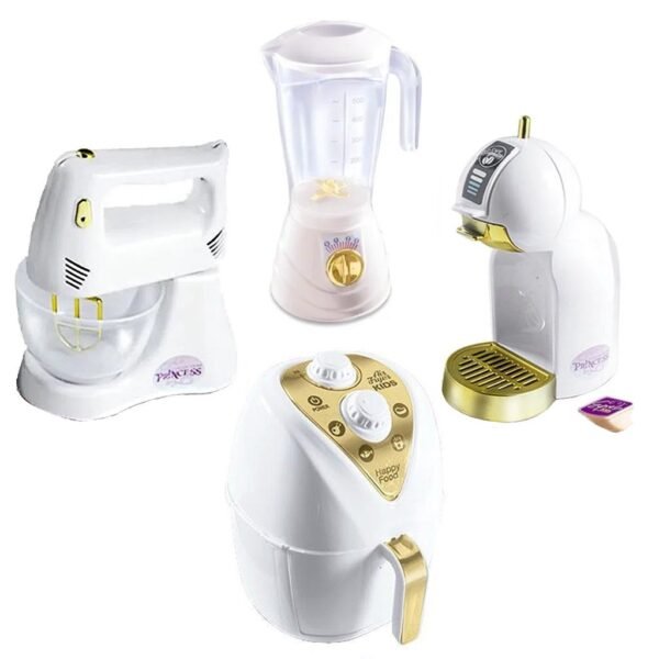 Kit Infantil Air Fryer Batedeira Liquidificador Cafeteira