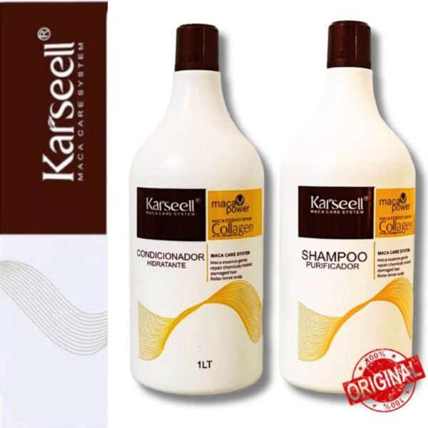 Shampoo Karseell e Condicionador Original Purificador e Hidratante 1L Limpeza Capilar Profunda