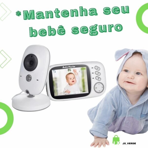 Baba Eletrônica Com Monitor Visão Noturna, Câmera c/ Audio Sensor de Temperatura VB603