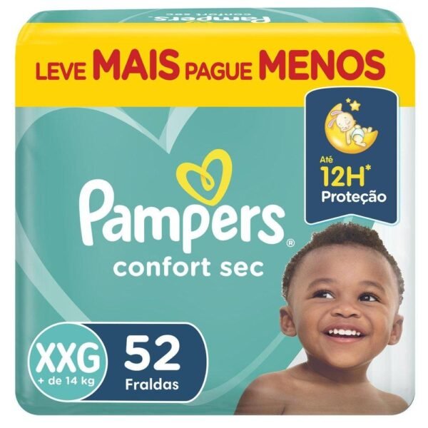 Fralda Pampers Confort Sec Super XXG 52 Unidades