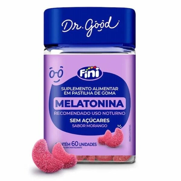 Fini Dr.Good Melatonina em Gummys - 60 UN - Morango
