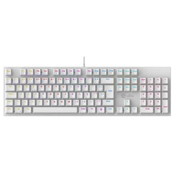 Teclado Mecânico Gamer Ninja Leap, Switch Blue, Rainbow