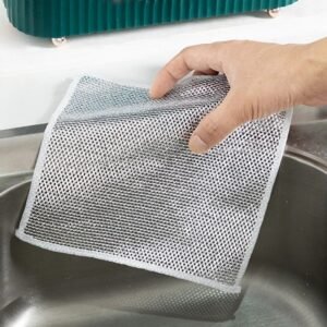 10 Pcs Pano De Limpeza De Arame Metálico Malha Não Oleosa Fogão De Cozinha Prato & Panelas Em Vez De
