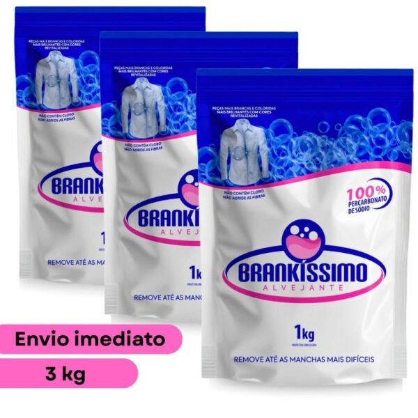 3 kg percarbonato de sódio 100% Puro para limpeza em geral, clareador de roupas alvejante